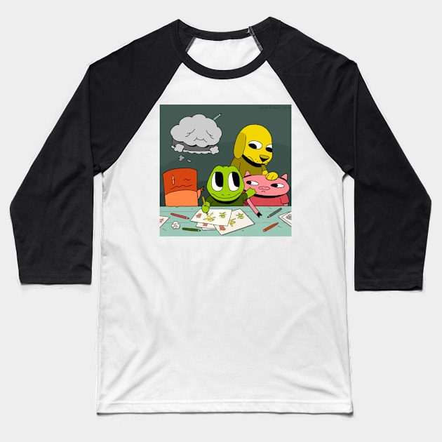 Frog Dog Log - Busy Baseball T-Shirt by jareddweiss